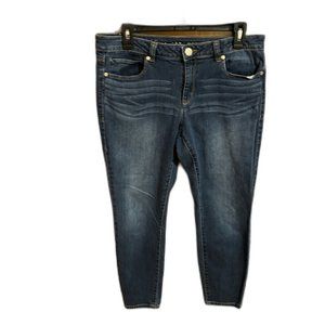 LC Lauren Conrad Womens Dark Wash Mid Rise Super Skinny‎ Jeans Sz 10